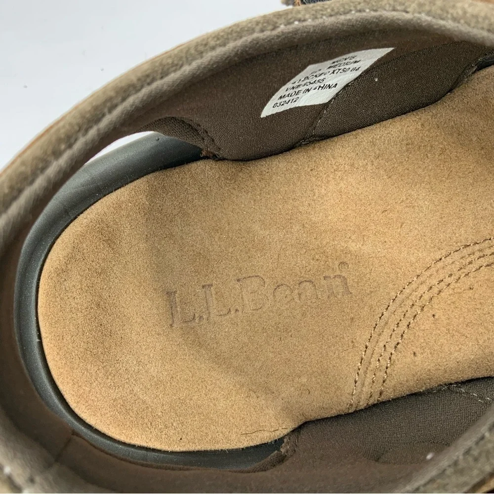 L.L. Bean Sandals Florsheim Brown Leather. Hook and Loop Strap. Men’s 10 Med.
